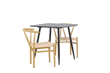 Rektangulär matgrupp Venture Home Beige Svart 2st - Huonekalut - Pöytä & ruokailuryhmä - Ruokailuryhmä