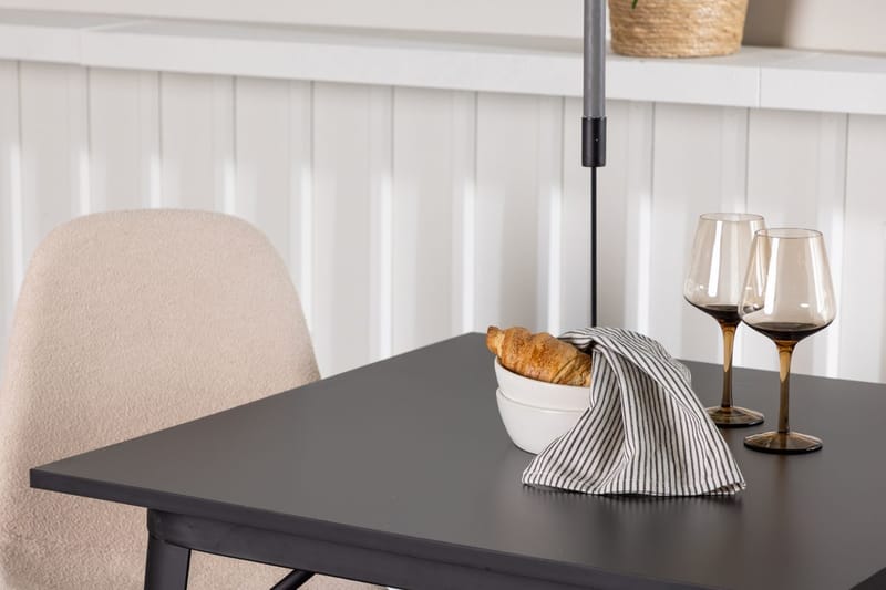 Rektangulär matgrupp Venture Home Beige Svart 2st - Huonekalut - Pöytä & ruokailuryhmä - Ruokailuryhmä