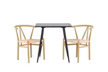 Rektangulär matgrupp Venture Home Beige Svart 2st - Huonekalut - Pöytä & ruokailuryhmä - Ruokailuryhmä