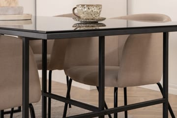 Rektangulär matgrupp Venture Home Beige Svart 4st - Huonekalut - Pöytä & ruokailuryhmä - Ruokailuryhmä