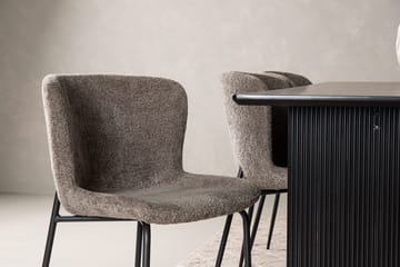 Rektangulär matgrupp Venture Home Beige Svart 6st - Huonekalut - Pöytä & ruokailuryhmä - Ruokailuryhmä