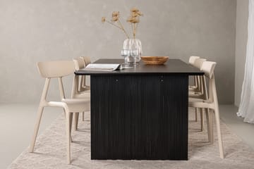 Rektangulär matgrupp Venture Home Beige Svart 6st - Huonekalut - Pöytä & ruokailuryhmä - Ruokailuryhmä