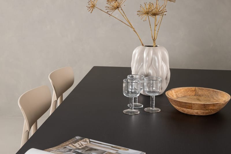 Rektangulär matgrupp Venture Home Beige Svart 6st - Huonekalut - Pöytä & ruokailuryhmä - Ruokailuryhmä