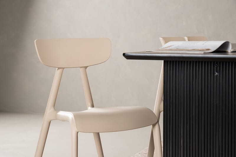 Rektangulär matgrupp Venture Home Beige Svart 6st - Huonekalut - Pöytä & ruokailuryhmä - Ruokailuryhmä