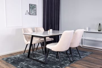 Rektangulär matgrupp Venture Home Beige Svart Svart - Huonekalut - Pöytä & ruokailuryhmä - Ruokailuryhmä