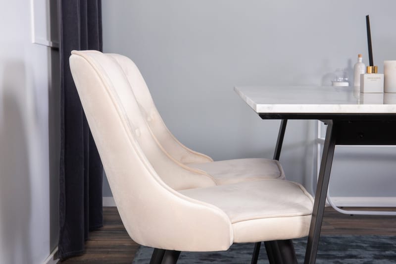 Rektangulär matgrupp Venture Home Beige Svart Svart - Huonekalut - Pöytä & ruokailuryhmä - Ruokailuryhmä