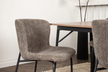 Rektangulär matgrupp Venture Home Beige Valnöt 4st - Huonekalut - Pöytä & ruokailuryhmä - Ruokailuryhmä