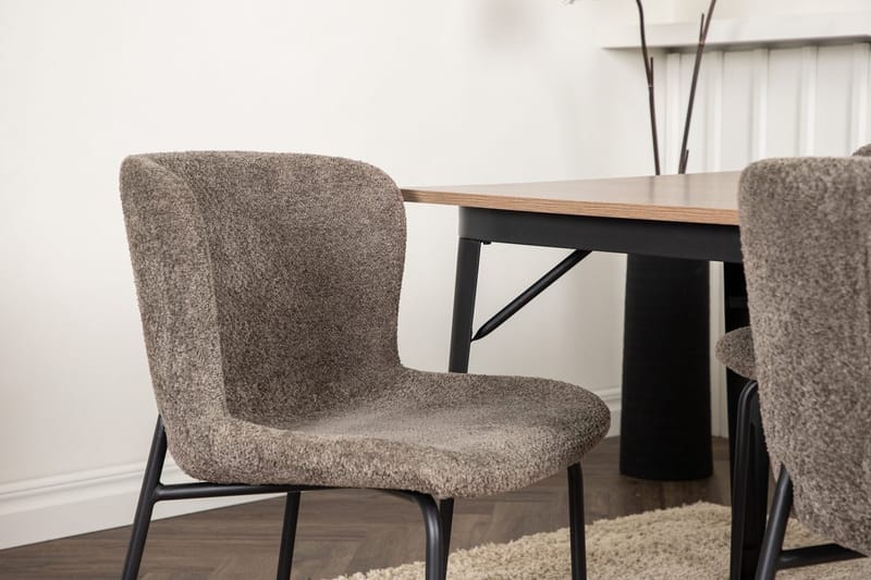 Rektangulär matgrupp Venture Home Beige Valnöt 4st - Huonekalut - Pöytä & ruokailuryhmä - Ruokailuryhmä