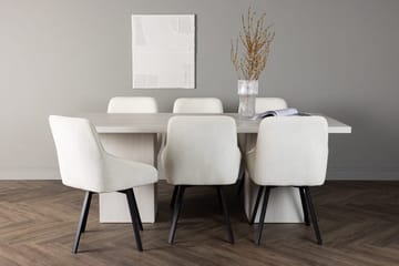 Rektangulär matgrupp Venture Home Beige Vit 6st - Huonekalut - Pöytä & ruokailuryhmä - Ruokailuryhmä