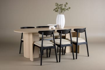 Rektangulär matgrupp Venture Home Beige - Huonekalut - Pöytä & ruokailuryhmä - Ruokailuryhmä