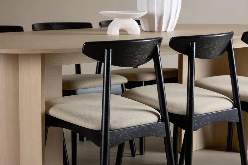 Rektangulär matgrupp Venture Home Beige - Huonekalut - Pöytä & ruokailuryhmä - Ruokailuryhmä