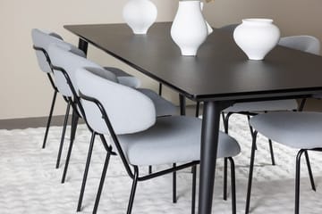 Rektangulär matgrupp Venture Home Blå Svart 6st - Huonekalut - Pöytä & ruokailuryhmä - Ruokailuryhmä