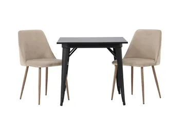 Rektangulär matgrupp Venture Home Brun Svart 2st - Huonekalut - Pöytä & ruokailuryhmä - Ruokailuryhmä