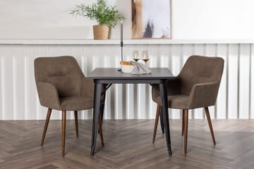 Rektangulär matgrupp Venture Home Brun Svart 2st - Huonekalut - Pöytä & ruokailuryhmä - Ruokailuryhmä