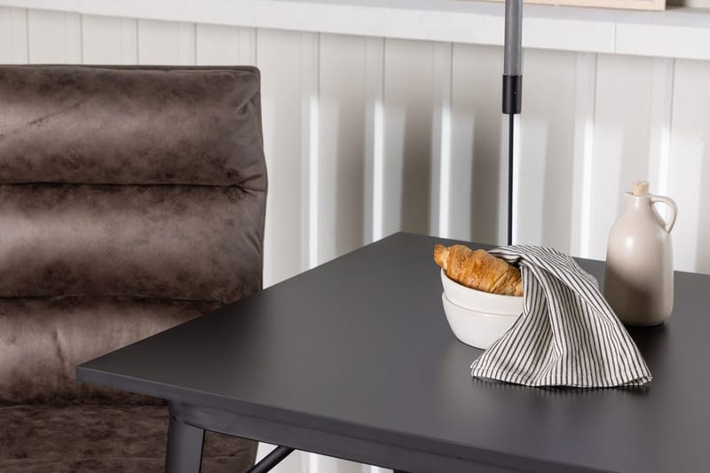 Rektangulär matgrupp Venture Home Brun Svart 2st - Huonekalut - Pöytä & ruokailuryhmä - Ruokailuryhmä