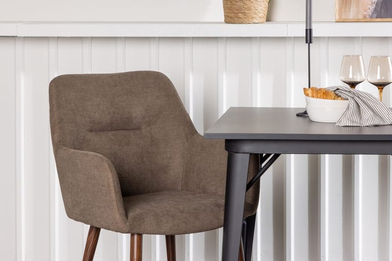 Rektangulär matgrupp Venture Home Brun Svart 2st - Huonekalut - Pöytä & ruokailuryhmä - Ruokailuryhmä