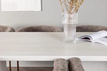 Rektangulär matgrupp Venture Home Brun Vit 6st - Huonekalut - Pöytä & ruokailuryhmä - Ruokailuryhmä