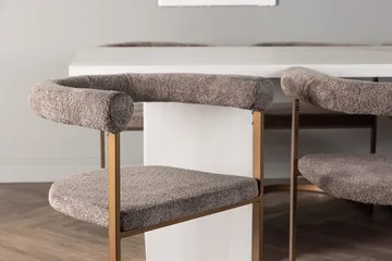 Rektangulär matgrupp Venture Home Brun Vit 6st - Huonekalut - Pöytä & ruokailuryhmä - Ruokailuryhmä