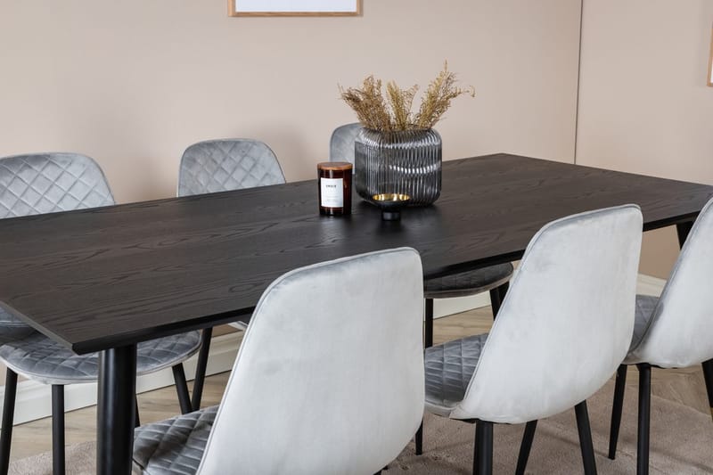 Rektangulär matgrupp Venture Home Grå Guld - Huonekalut - Pöytä & ruokailuryhmä - Ruokailuryhmä