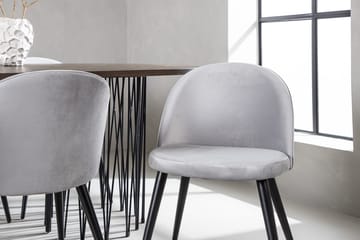 Rektangulär matgrupp Venture Home Grå Mocka 6st - Huonekalut - Pöytä & ruokailuryhmä - Ruokailuryhmä