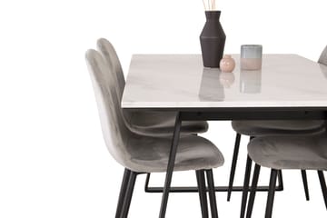Rektangulär matgrupp Venture Home Grå Svart 4st - Huonekalut - Pöytä & ruokailuryhmä - Ruokailuryhmä