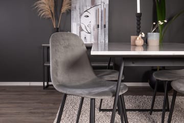 Rektangulär matgrupp Venture Home Grå Svart 4st - Huonekalut - Pöytä & ruokailuryhmä - Ruokailuryhmä