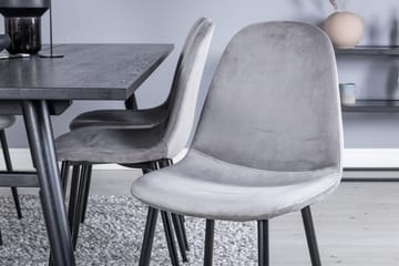 Rektangulär matgrupp Venture Home Grå Svart 6st - Huonekalut - Pöytä & ruokailuryhmä - Ruokailuryhmä