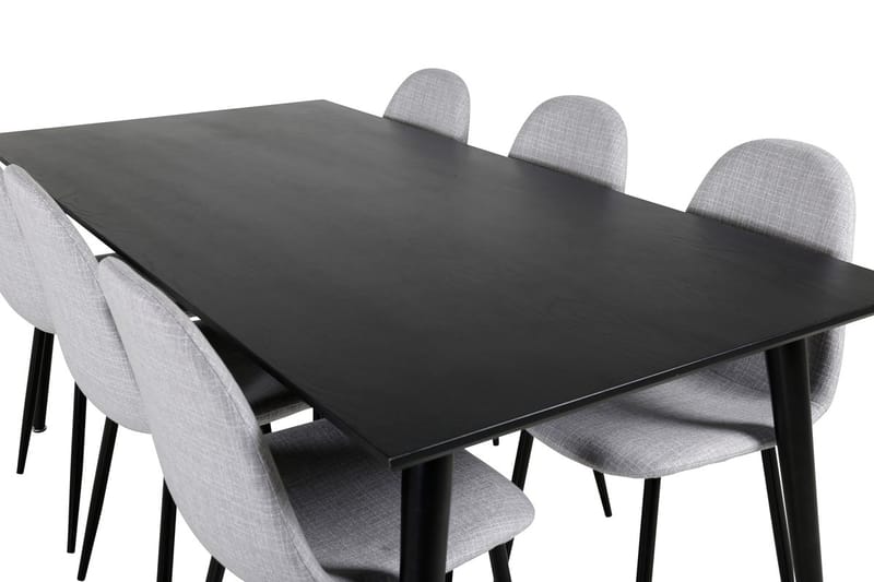 Rektangulär matgrupp Venture Home Grå Svart 6st - Huonekalut - Pöytä & ruokailuryhmä - Ruokailuryhmä