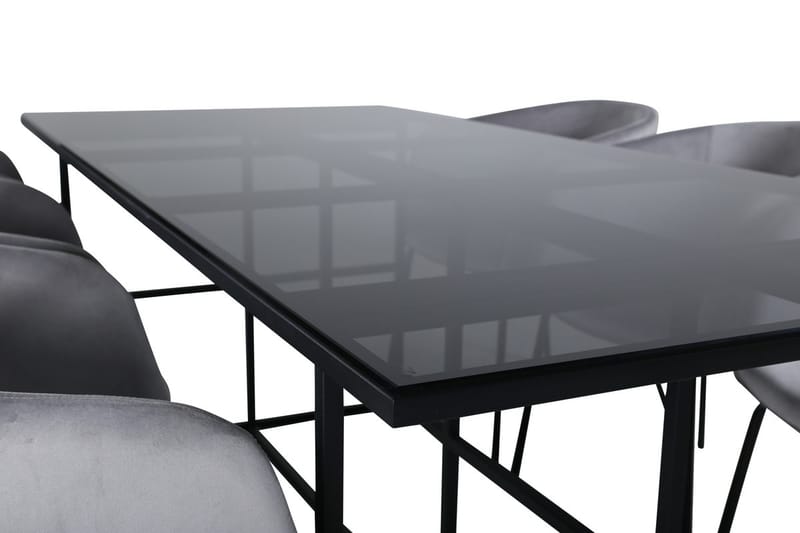 Rektangulär matgrupp Venture Home Grå Svart 6st - Huonekalut - Pöytä & ruokailuryhmä - Ruokailuryhmä