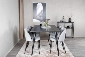 Rektangulär matgrupp Venture Home Grå Svart 6st - Huonekalut - Pöytä & ruokailuryhmä - Ruokailuryhmä