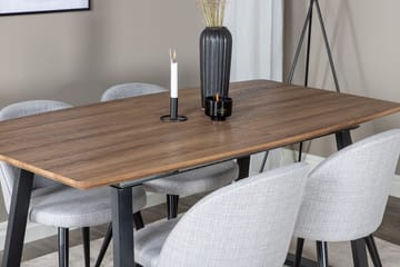 Rektangulär matgrupp Venture Home Grå Valnöt 4st - Huonekalut - Pöytä & ruokailuryhmä - Ruokailuryhmä