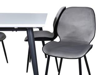 Rektangulär matgrupp Venture Home Grå Vit 4st - Huonekalut - Pöytä & ruokailuryhmä - Ruokailuryhmä