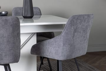 Rektangulär matgrupp Venture Home Grå Vit 4st - Huonekalut - Pöytä & ruokailuryhmä - Ruokailuryhmä