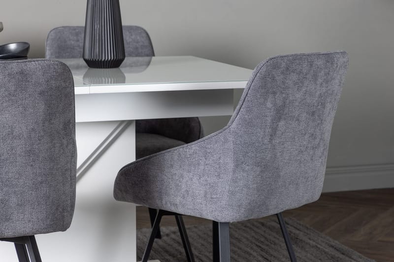 Rektangulär matgrupp Venture Home Grå Vit 4st - Huonekalut - Pöytä & ruokailuryhmä - Ruokailuryhmä