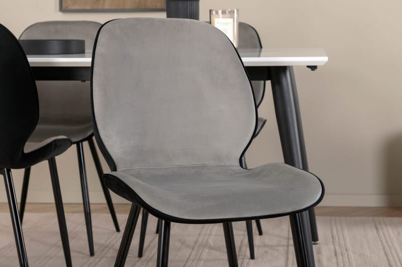 Rektangulär matgrupp Venture Home Grå Vit 4st - Huonekalut - Pöytä & ruokailuryhmä - Ruokailuryhmä