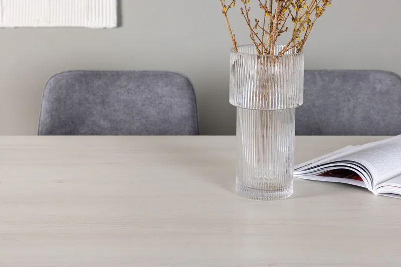 Rektangulär matgrupp Venture Home Grå Vit 6st - Huonekalut - Pöytä & ruokailuryhmä - Ruokailuryhmä