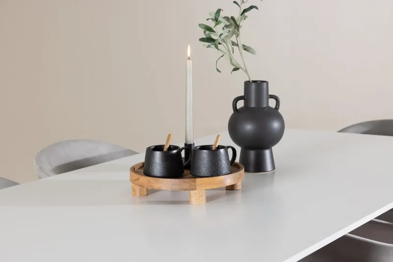 Rektangulär matgrupp Venture Home Grå Vit 6st - Huonekalut - Pöytä & ruokailuryhmä - Ruokailuryhmä