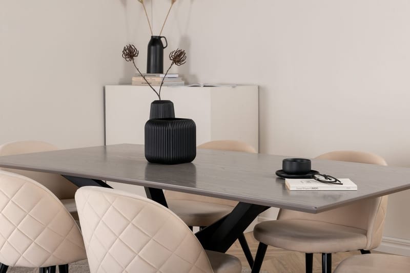 Rektangulär matgrupp Venture Home Grå - Huonekalut - Pöytä & ruokailuryhmä - Ruokailuryhmä
