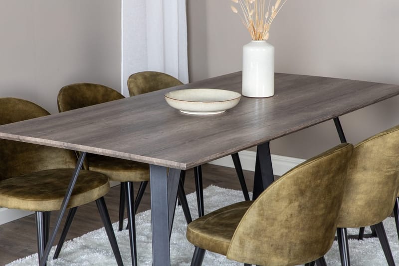 Rektangulär matgrupp Venture Home Grön Natur 6st - Huonekalut - Pöytä & ruokailuryhmä - Ruokailuryhmä