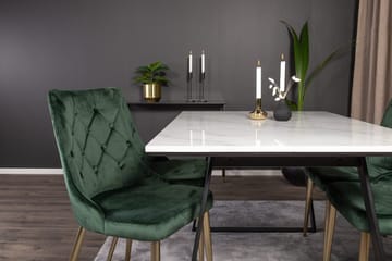 Rektangulär matgrupp Venture Home Grön Svart 4st - Huonekalut - Pöytä & ruokailuryhmä - Ruokailuryhmä
