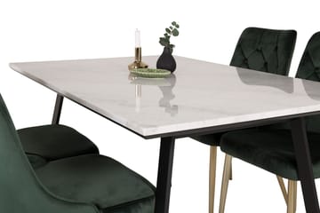 Rektangulär matgrupp Venture Home Grön Svart 4st - Huonekalut - Pöytä & ruokailuryhmä - Ruokailuryhmä