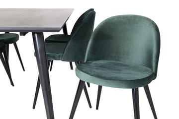 Rektangulär matgrupp Venture Home Grön Svart 6st - Huonekalut - Pöytä & ruokailuryhmä - Ruokailuryhmä