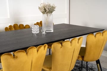 Rektangulär matgrupp Venture Home Gul Svart 6st - Huonekalut - Pöytä & ruokailuryhmä - Ruokailuryhmä