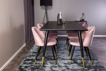Rektangulär matgrupp Venture Home Guld - Huonekalut - Pöytä & ruokailuryhmä - Ruokailuryhmä