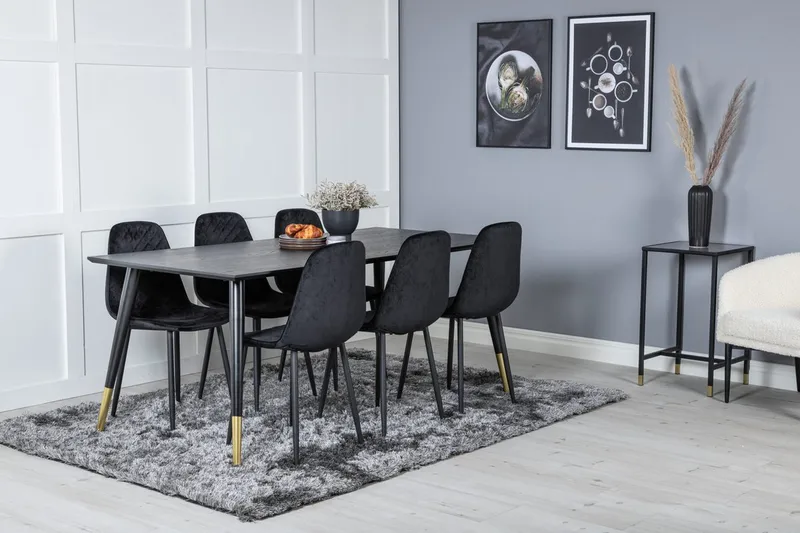 Rektangulär matgrupp Venture Home Guld
