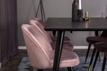 Rektangulär matgrupp Venture Home Guld - Huonekalut - Pöytä & ruokailuryhmä - Ruokailuryhmä