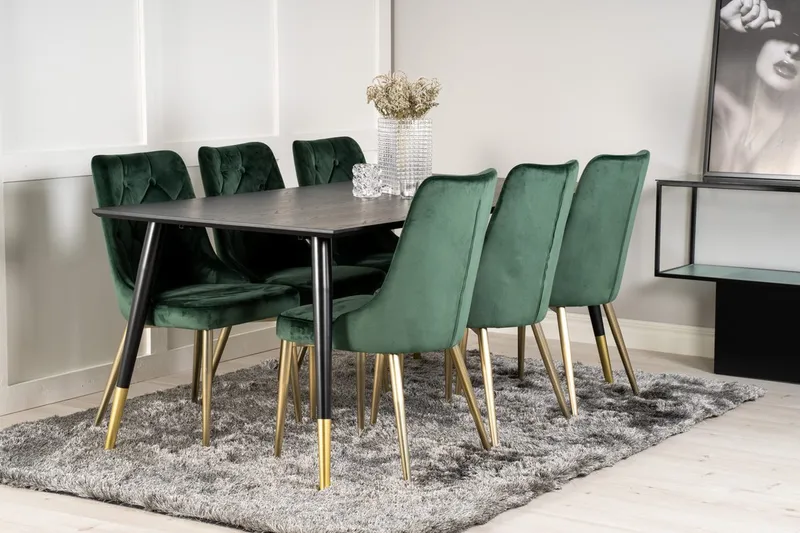 Rektangulär matgrupp Venture Home Guld