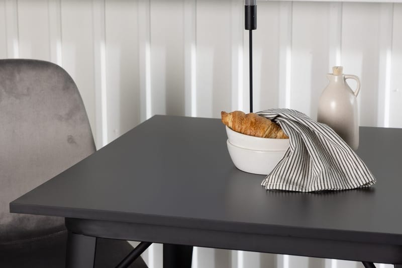 Rektangulär matgrupp Venture Home Ljusgrå Svart 2st - Huonekalut - Pöytä & ruokailuryhmä - Ruokailuryhmä