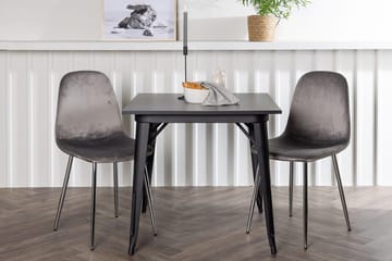 Rektangulär matgrupp Venture Home Ljusgrå Svart 2st - Huonekalut - Pöytä & ruokailuryhmä - Ruokailuryhmä