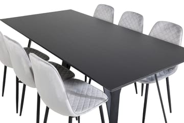 Rektangulär matgrupp Venture Home Svart 6st - Huonekalut - Pöytä & ruokailuryhmä - Ruokailuryhmä